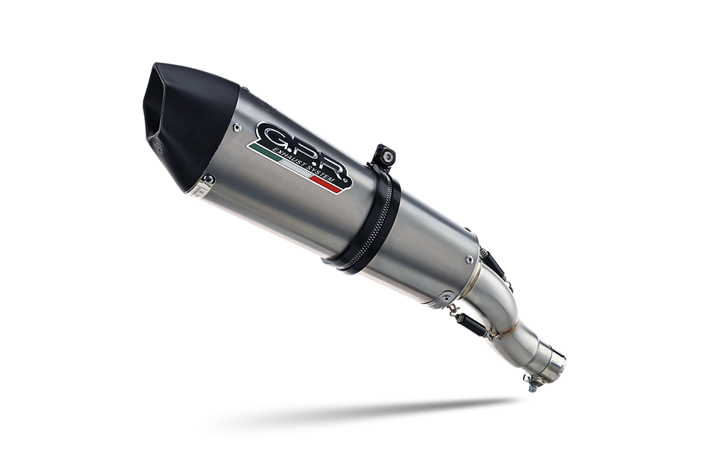Escape compatible con Ktm Duke 390 2017-2020, Gpe Ann. titanium, Escape racing, silenciador con tubo de conexion, articulo sin homologacion 