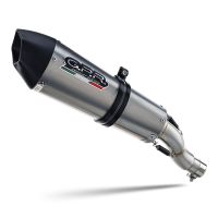 Escape compatible con Sym Maxsym TL 508 2021-2024, GP Evo4 Titanium, Escape legal, homologado, silenciador con db killer desmontable y tubo de conexión específico 