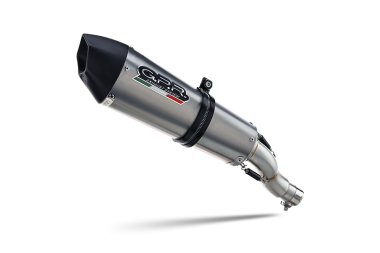 Escape compatible con Benelli Bn 302 S 2017-2024, GP Evo4 Titanium, Escape legal, homologado, silenciador con db killer desmontable y tubo de conexión específico 