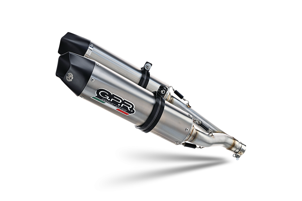 Escape compatible con Yamaha Fz6 600-Fazer S1-S2 2004-2013, Gpe Ann. titanium, Par de terminales de escape homologados, con db killer extraíbles y tubos de conexión específicos 