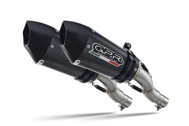 Escape compatible con Kawasaki Z 1000 Sx 2011-2016, Gpe Ann. Poppy, Par de terminales de escape homologados, con db killer extraíbles y tubos de conexión específicos 