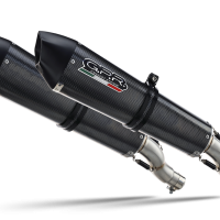 Escape compatible con Suzuki Sv 1000 - S 2003-2008, Gpe Ann. Poppy, Par de terminales de escape homologados, con db killer extraíbles y tubos de conexión específicos 