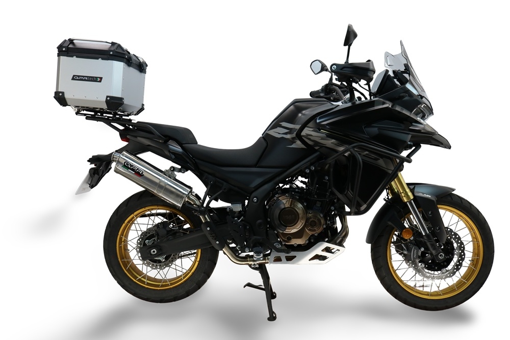 Baúl GPR TECH compatible con  Voge 625DSX 2024/2026 e5 Baúl Alpi-Tech en aluminio color plata con placa específica incluida Capacidad Litros 35