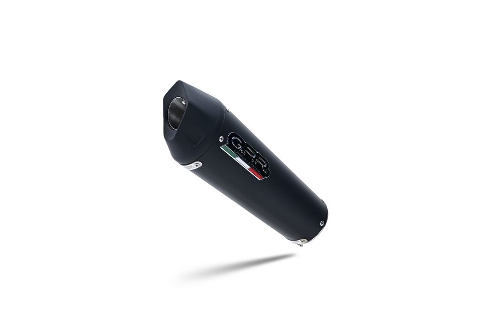 GPR escape compatible con  Triumph Daytona 660 2023-2025, New Grand Prix Evo Black Titanium, Escape completo homologado y legal, incluido db killer extraíble 