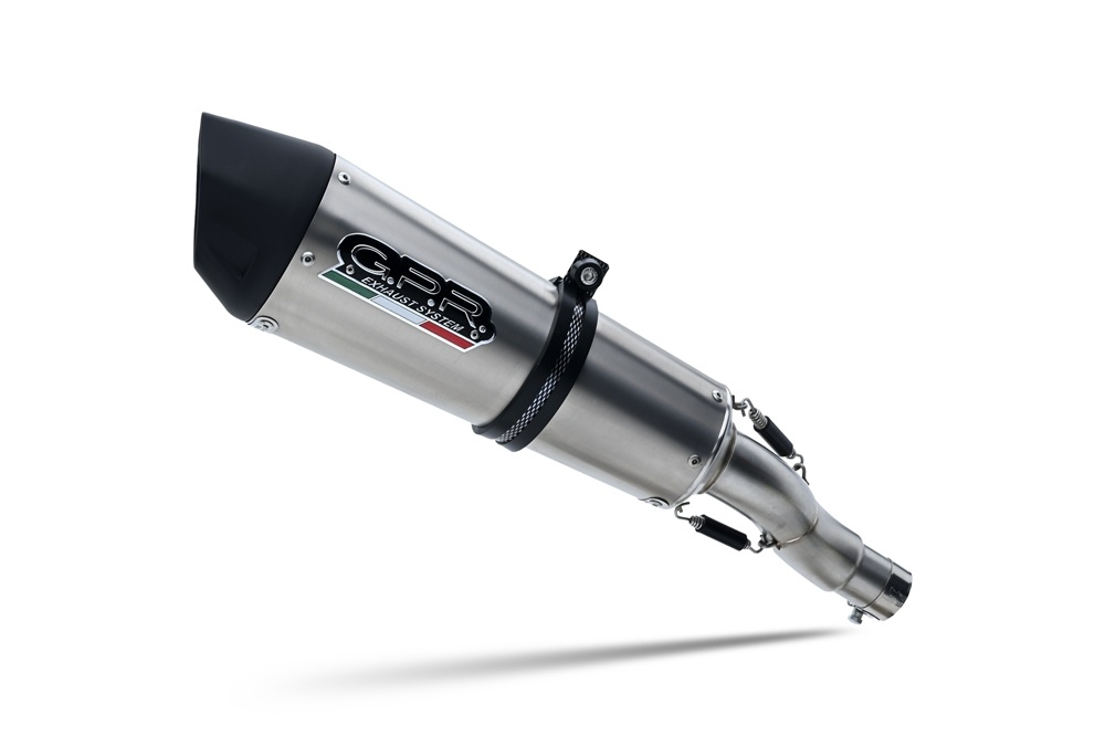 GPR escape compatible con  Suzuki Gsr 750 2011-2015, New Grand Prix Evo Titanium, Escape legal, homologado, silenciador con db killer desmontable y tubo de conexión específico 
