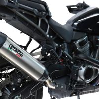 GPR escape compatible con Harley Davidson Pan America 1250 2020-2024, Furore-X Titanio, Escape legal, homologado, silenciador con db killer desmontable y tubo de conexión específico 