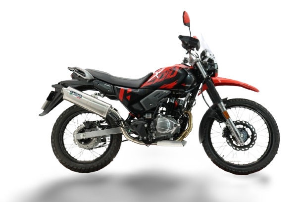 GPR escape compatible con Hero Xpulse 200 4V 2021-2024, Trioval, Escape completo homologado y legal, incluido db killer extraíble 
