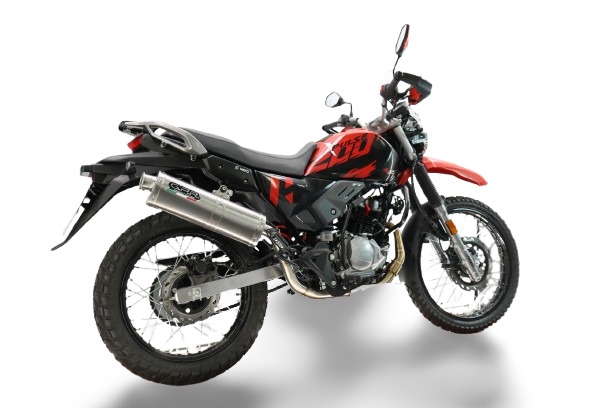 GPR escape compatible con Hero Xpulse 200 4V 2021-2024, Trioval, Escape completo homologado y legal, incluido db killer extraíble 