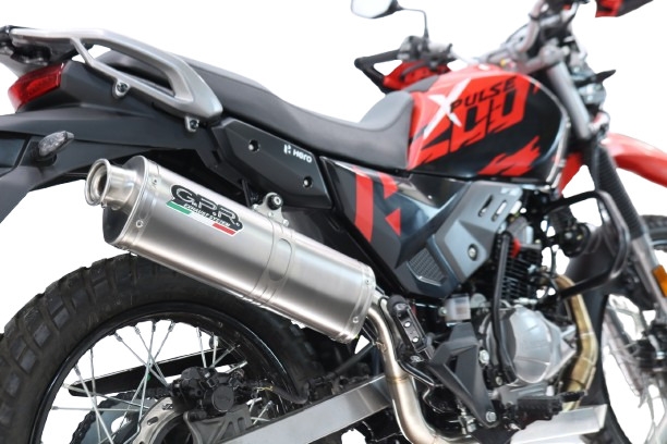 GPR escape compatible con Hero Xpulse 200 4V 2021-2024, Trioval, Escape completo homologado y legal, incluido db killer extraíble 