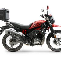 Baúl GPR TECH compatible con  Hero Xpulse 200 BS6 4V 2021/2024 E5 Baúl Alpi-Tech en aluminio, color negro con placa específica incluida Capacidad Litros 26