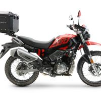 Baúl GPR TECH compatible con  Hero Xpulse 200 BS6 4V 2021/2024 E5 Baúl Alpi-Tech en aluminio, color negro con placa específica incluida Capacidad Litros 35