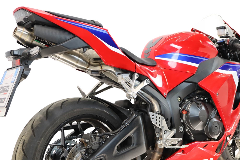 GPR escape compatible con Honda Cbr 600 Rr  2007-2023, Deeptone Inox, Escape racing, silenciador con tubo de conexion, articulo sin homologacion 
