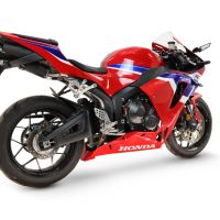 GPR escape compatible con Honda Cbr 600 Rr  2024-2026, M3 Black Titanium, Escape homologado, legal, con db killer extraíble, tubo de conexión y catalizador 