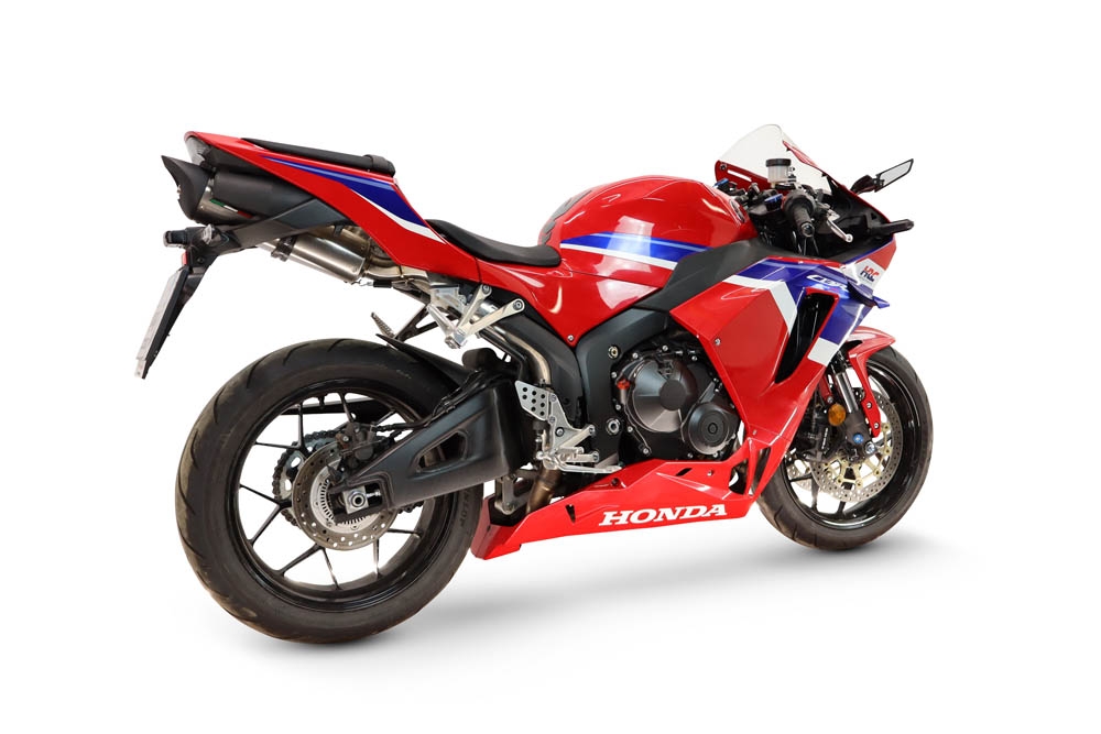 GPR escape compatible con Honda Cbr 600 Rr  2007-2023, Tiburon Titanium, Escape racing, silenciador con tubo de conexion, articulo sin homologacion 