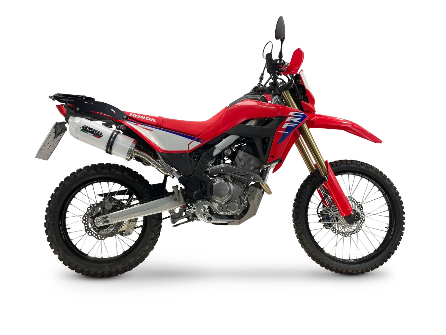 GPR escape compatible con Honda Crf 300 L - Rally 2025-2026, Albus Ceramic, Escape homologaedo, legal para mercados fuera de la UE, incluido tubo de enlace y db killer extraíble 