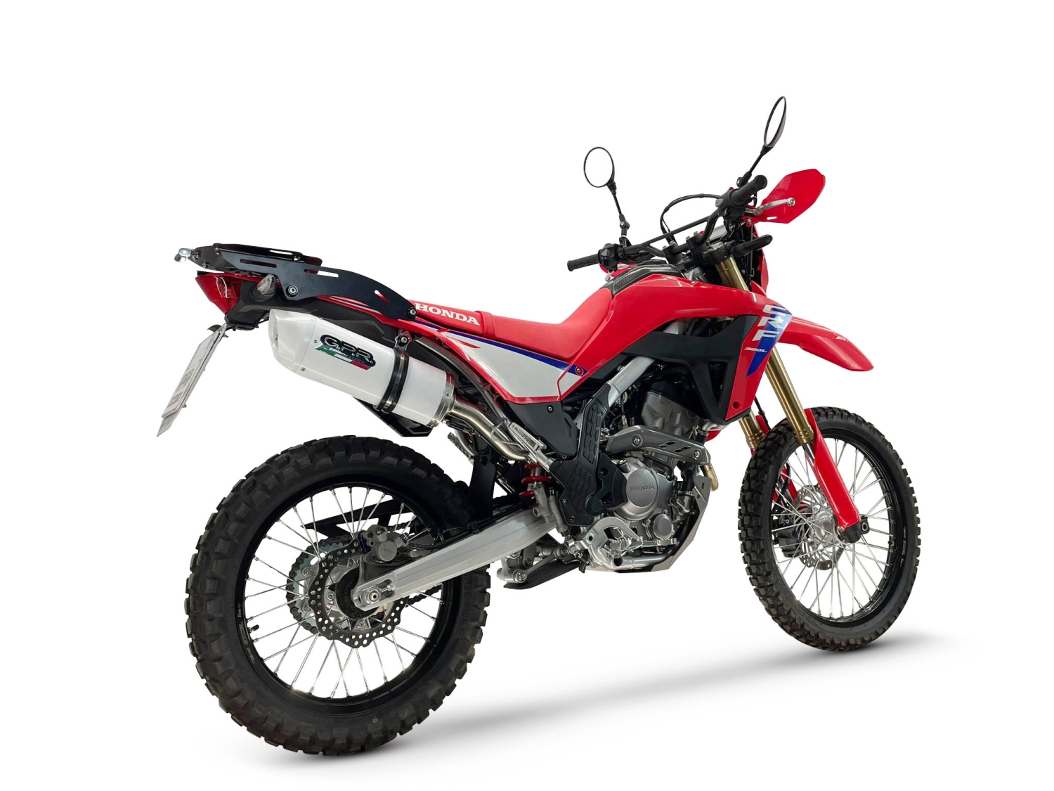 GPR escape compatible con Honda Crf 300 L - Rally 2025-2026, Albus Ceramic, Escape homologaedo, legal para mercados fuera de la UE, incluido tubo de enlace y db killer extraíble 