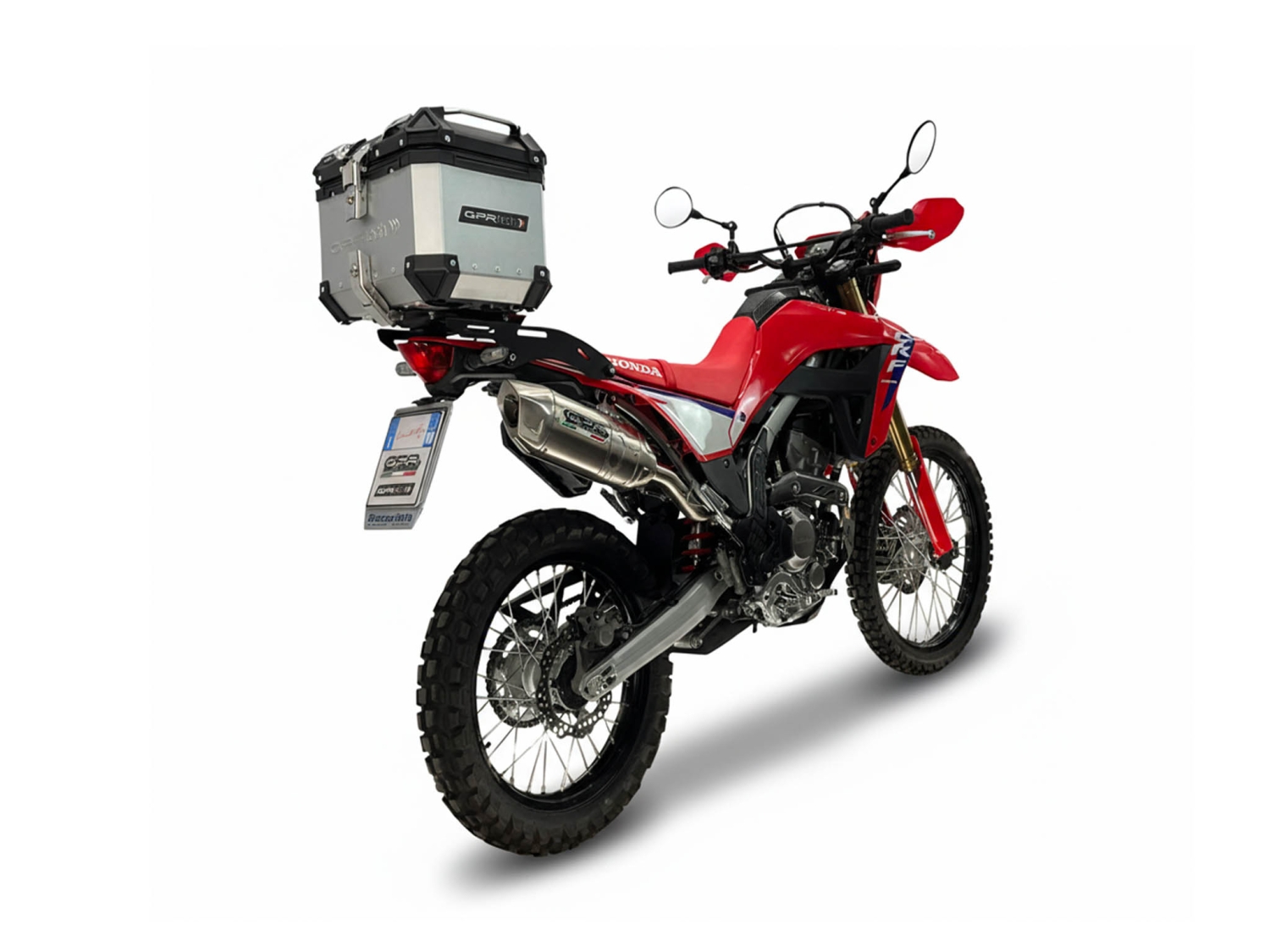 GPR escape compatible con Honda Crf 300 L - Rally 2025-2026, Furore-X Inox, Escape homologaedo, legal para mercados fuera de la UE, incluido tubo de enlace y db killer extraíble 
