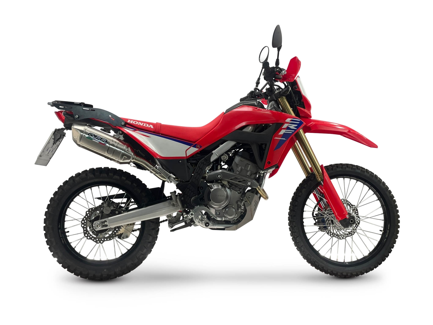 GPR escape compatible con Honda Crf 300 L - Rally 2025-2026, Furore-X Inox, Escape homologaedo, legal para mercados fuera de la UE, incluido tubo de enlace y db killer extraíble 