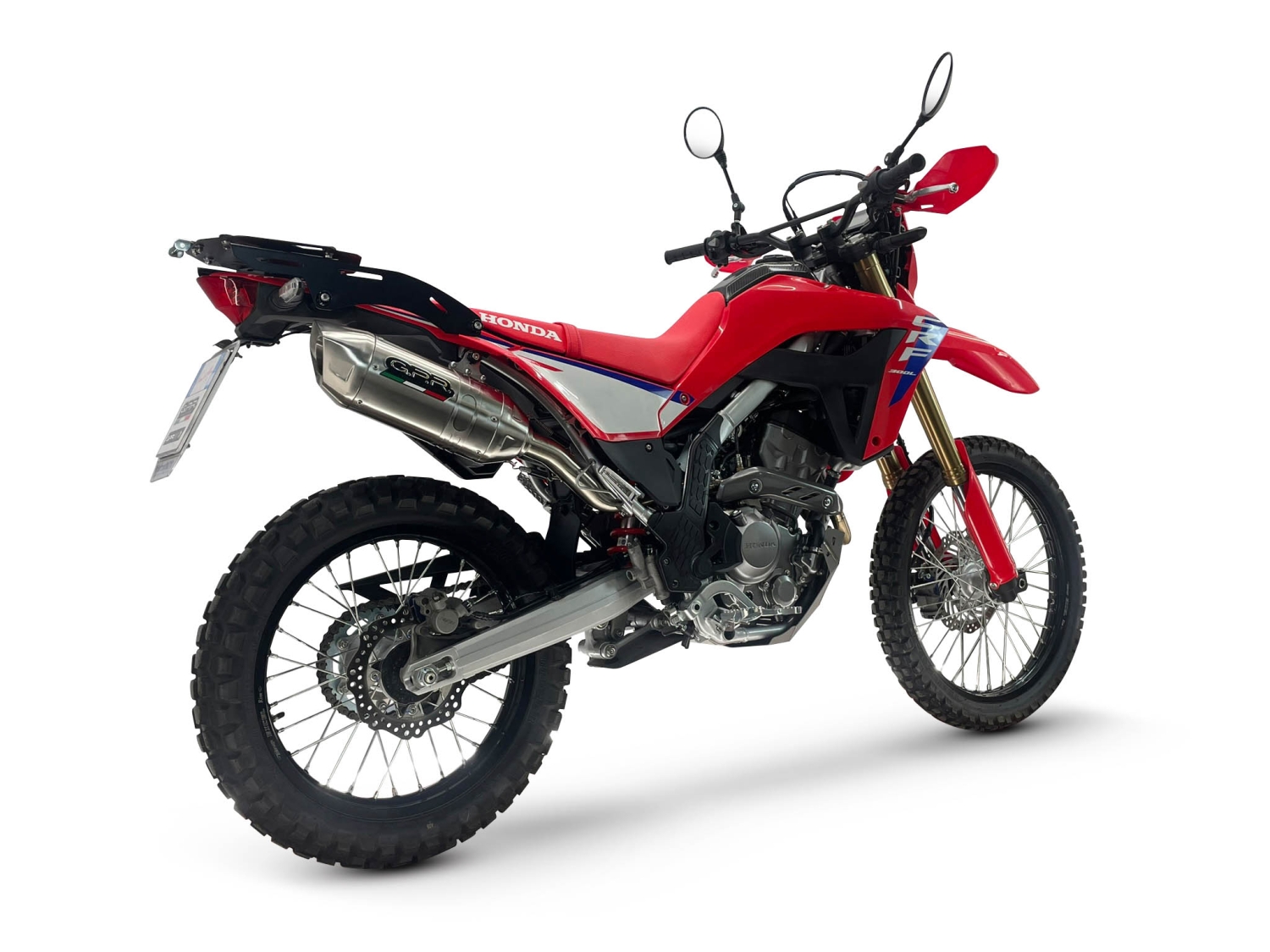 GPR escape compatible con Honda Crf 300 L - Rally 2025-2026, Furore-X Inox, Escape homologaedo, legal para mercados fuera de la UE, incluido tubo de enlace y db killer extraíble 