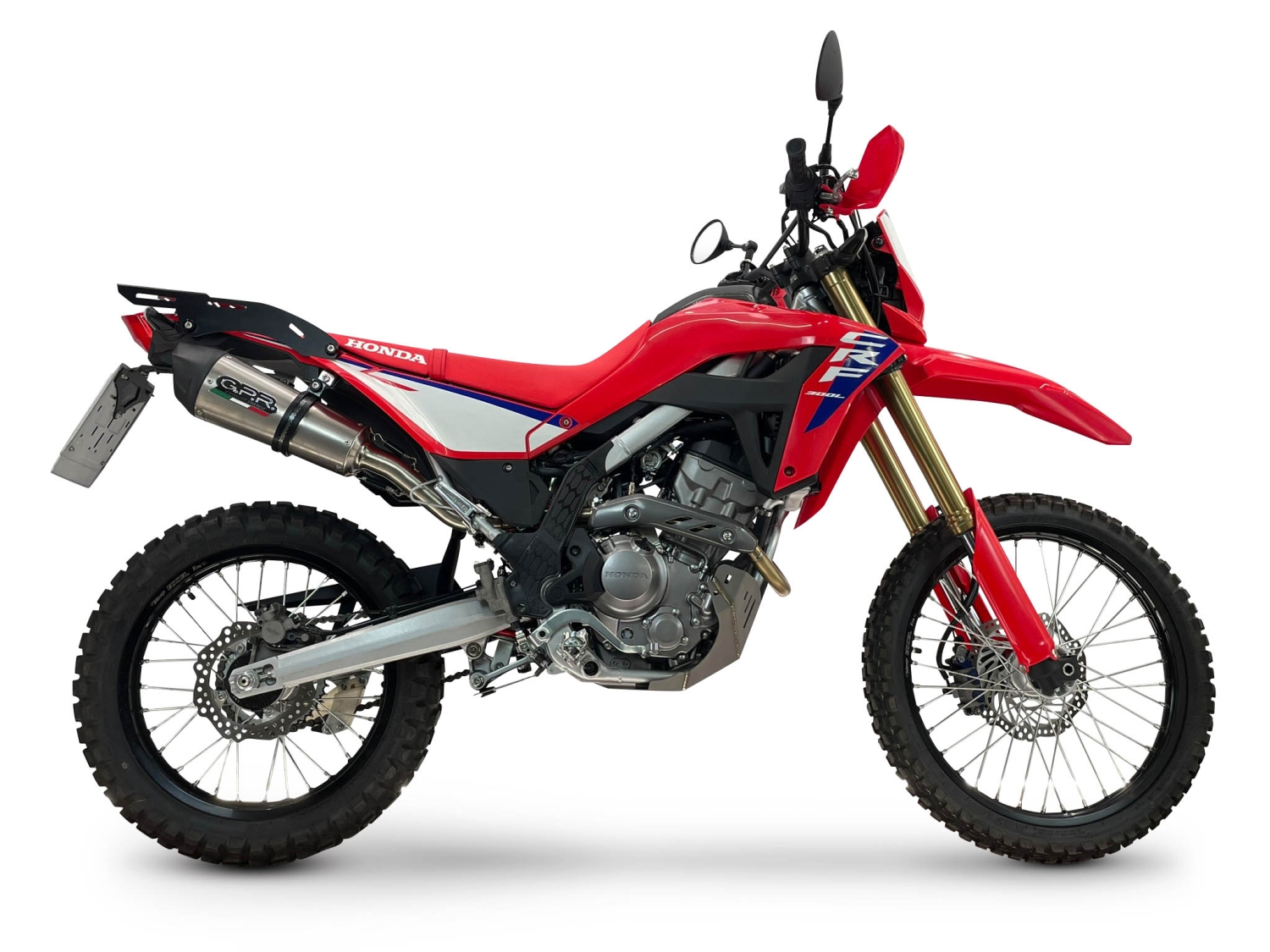 GPR escape compatible con Honda Crf 300 L - Rally 2021-2024, New Grand Prix Evo Titanium, Escape racing, silenciador con db killer y tubos de conexión 