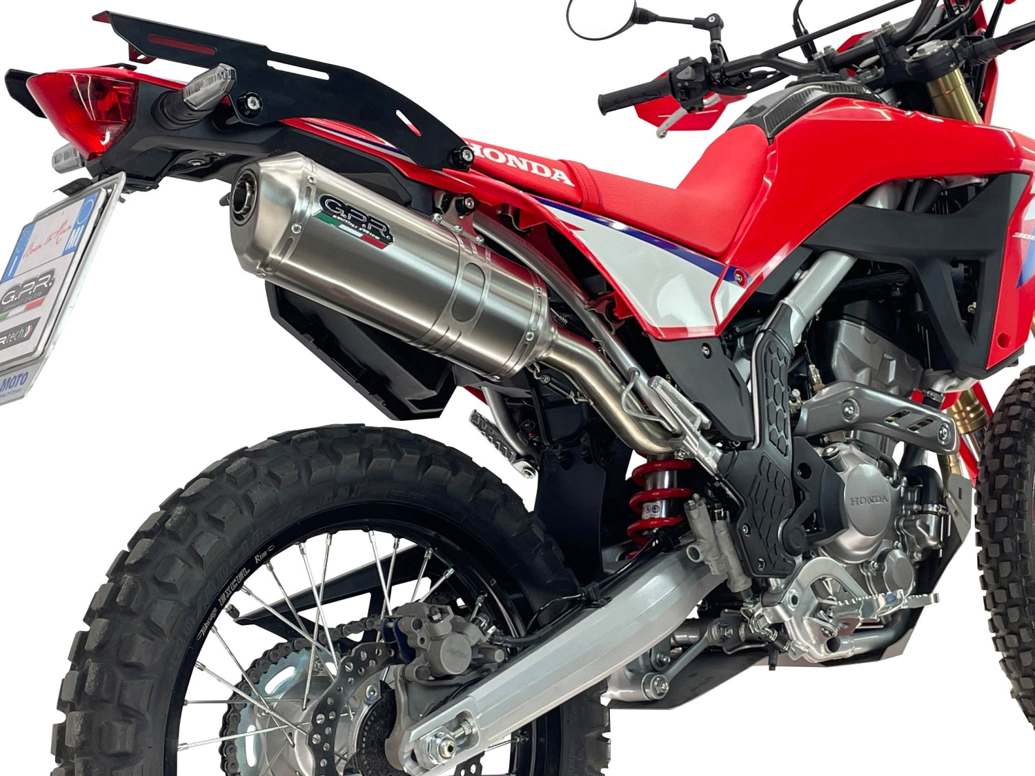 GPR escape compatible con Honda Crf 300 L - Rally 2021-2024, Satinox , Escape homologado para mercados fuera de la UE 