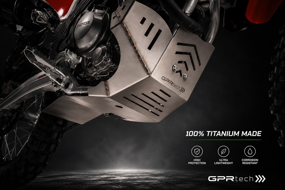 GPR TECH compatible con  Honda Crf 300 L / Rally 2025/2026 e5 plus Protección del motor en titanio 