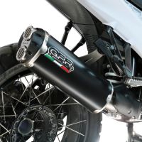GPR escape compatible con Harley Davidson Pan America 1250 2020-2024, Hyper Dual Black Titanium, Escape legal, homologado, silenciador con db killer desmontable y tubo de conexión específico 