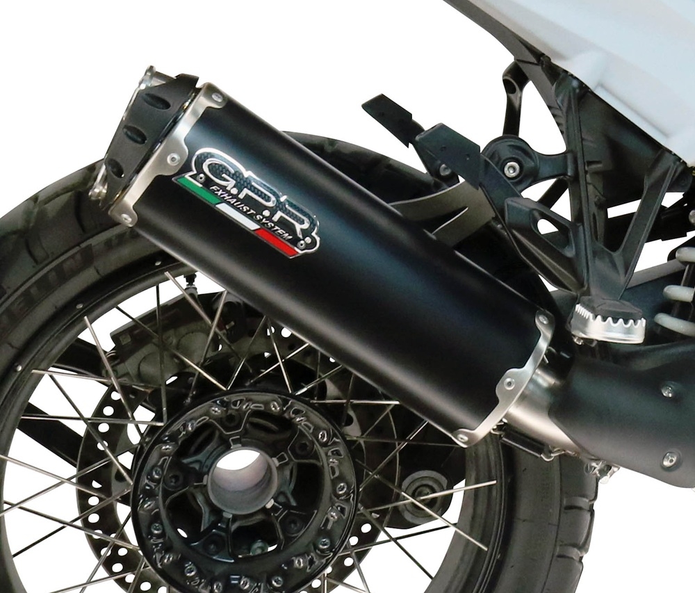GPR escape compatible con Harley Davidson Pan America 1250 2020-2024, Hyper Dual Black Titanium, Escape legal, homologado, silenciador con db killer desmontable y tubo de conexión específico 