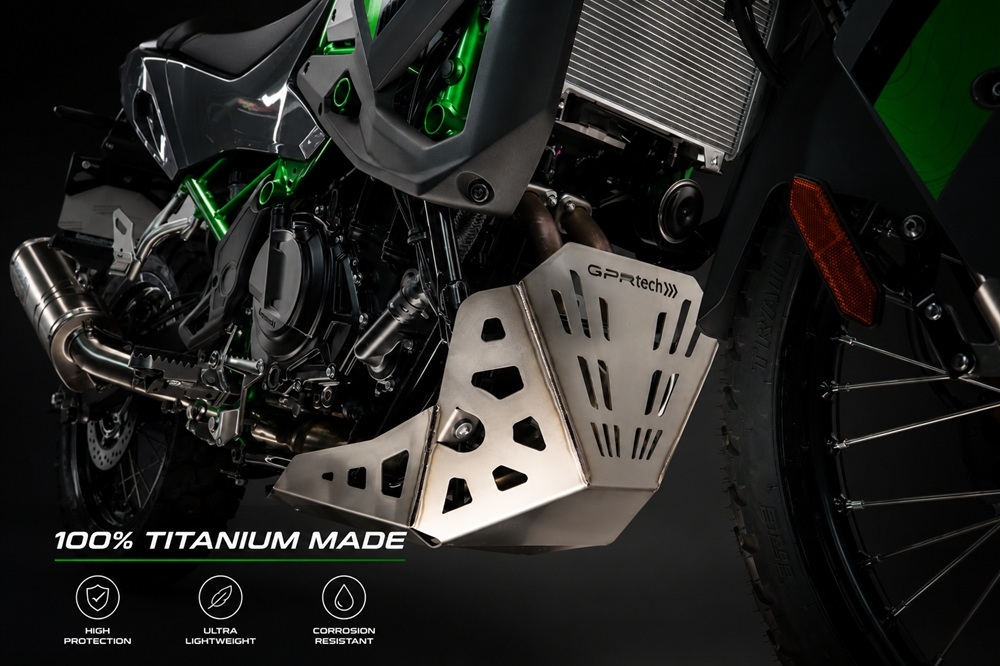 GPR TECH compatible con  Kawasaki KLE 500 2026/2027 e5 plus Protección del motor en titanio 