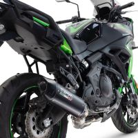 GPR escape compatible con  Kawasaki Versys 650 2023-2025, Furore-X Titanio Nero, Silenciador homologado para ruido, escape completo con catalizador y db killer 