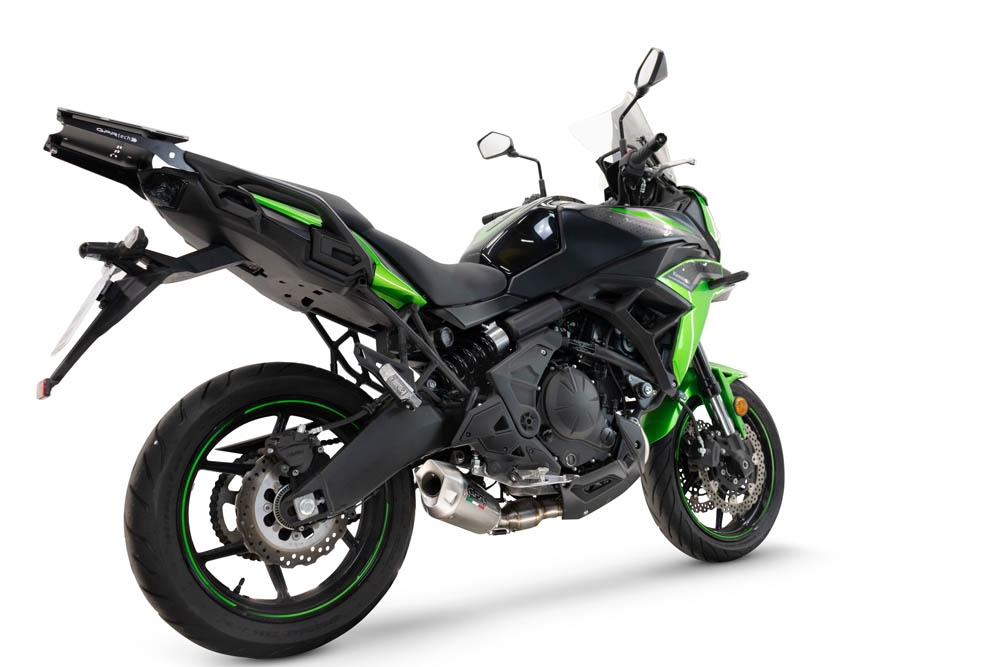 Escape compatible con Kawasaki Versys 650 2023-2025, GP-Revo Titanium, Escape completo racing, incluyendo colector y db killer desmontable, sin homologación 
