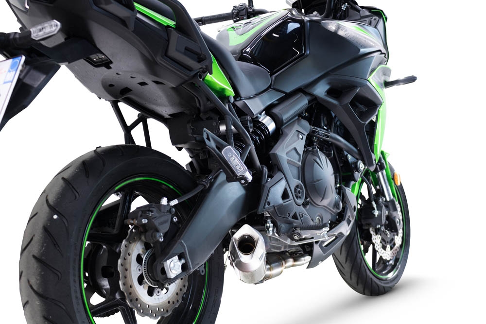 Escape compatible con Kawasaki Versys 650 2023-2025, GP-Revo Titanium, Escape completo racing, incluyendo colector y db killer desmontable, sin homologación 