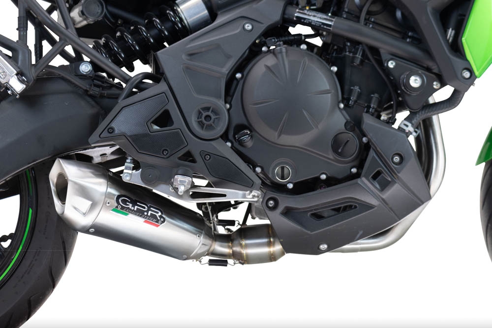 Escape compatible con Kawasaki Versys 650 2023-2025, GP-Revo Titanium, Escape completo racing, incluyendo colector y db killer desmontable, sin homologación 