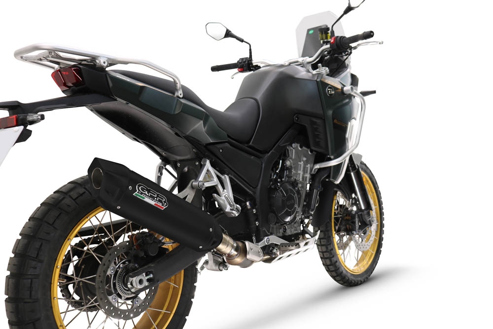 Escape compatible con Kove 800X 2024-2026, Furore-X Titanio Nero, Escape racing, silencioso con tubo de conexión 