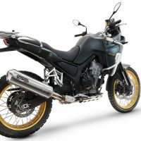 Escape compatible con Kove 800X 2024-2026, Satinox , Escape legal, homologado, silenciador con db killer desmontable y tubo de conexión específico 
