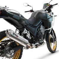 Escape compatible con Kove 800X 2024-2026, Dune Triovale Titanio, Escape legal, homologado, silenciador con db killer desmontable y tubo de conexión específico 