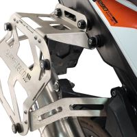 GPR TECH compatible con  Ktm Lc 8 1290 Super Adv 2015/2016 e3 Par de maletas laterales en aluminio con lado derecho contorneado, color plata con portaequipajes específico Capacidad 38 LT. + 32 LT.