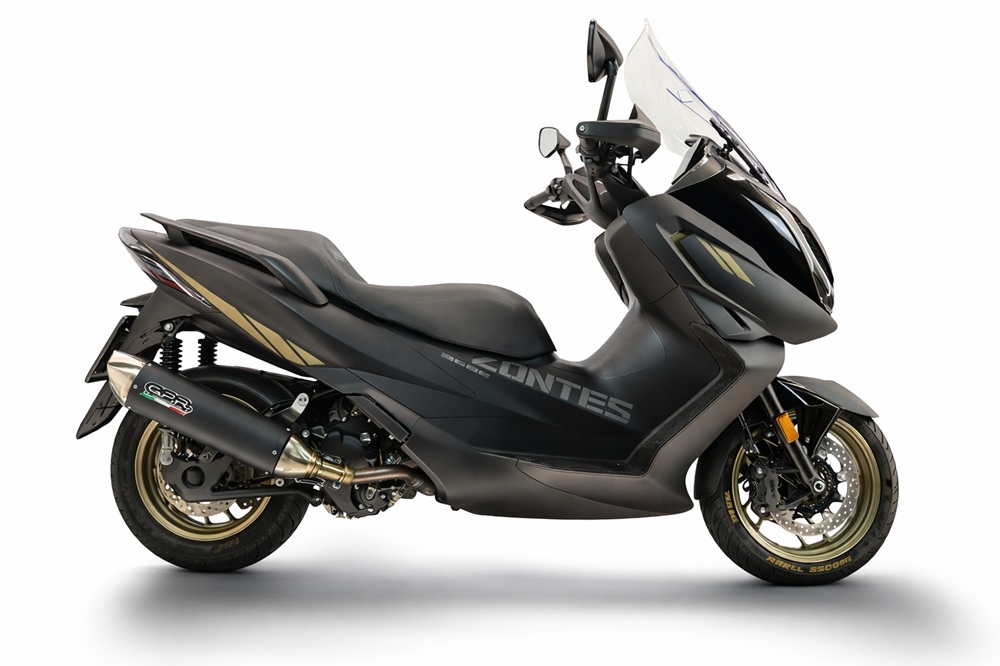 GPR escape compatible con Zontes 365E 2024-2026, Furore-X Scooter, Silenciador homologado para ruido, escape completo con catalizador y db killer 