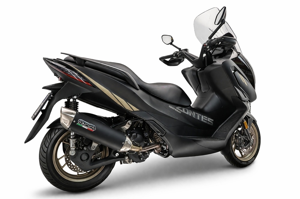 GPR escape compatible con Zontes 365E 2024-2026, Furore-X Scooter, Silenciador homologado para ruido, escape completo con catalizador y db killer 