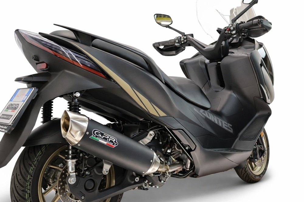 GPR escape compatible con Zontes 365E 2024-2026, Furore-X Scooter, Silenciador homologado para ruido, escape completo con catalizador y db killer 