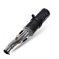 Escape compatible con Suzuki Gsx-R 1000 K9 2009-2011, M3 Black Titanium, Par de terminales de escape homologados, con db killer extraíbles y tubos de conexión específicos 