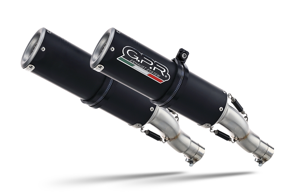 Escape compatible con Suzuki Gsx-R 1000 K9 2009-2011, M3 Black Titanium, Par de terminales de escape homologados, con db killer extraíbles y tubos de conexión específicos 
