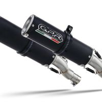 Escape compatible con Suzuki Gsx-R 1000 K9 2009-2011, M3 Black Titanium, Par de terminales de escape homologados, con db killer extraíbles y tubos de conexión específicos 