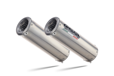 Escape compatible con Aprilia Shiver 900 2017-2020, M3 Inox , Par de terminales de escape homologados, con db killer extraíbles y tubos de conexión específicos 