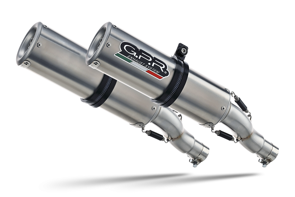 Escape compatible con Honda Vtr 1000 F Firestorm 1997-2007, M3 Inox , Par de terminales de escape homologados, con db killer extraíbles y tubos de conexión específicos 