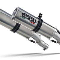Escape compatible con Honda Vtr 1000 F Firestorm 1997-2007, M3 Inox , Par de terminales de escape homologados, con db killer extraíbles y tubos de conexión específicos 