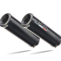 Escape compatible con Aprilia Shiver 900 2017-2020, M3 Poppy , Par de terminales de escape homologados, con db killer extraíbles y tubos de conexión específicos 