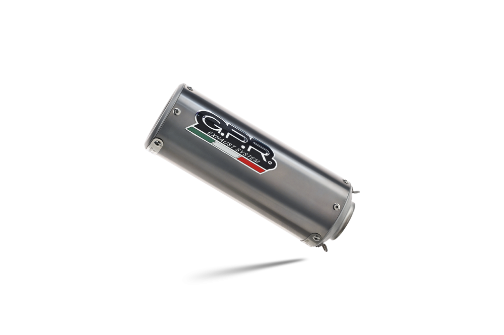 Escape compatible con Triumph Trident 660 2021-2024, M3 Titanium Natural, Escape completo homologado y legal,con catalizador incluido db killer extraíble 