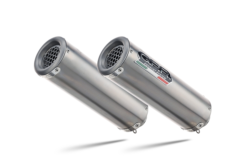 Escape compatible con Ducati 748 -S -SP -SPS -R -RS 1995-2002, M3 Titanium Natural, Escape semi-completo homologado,con par de terminales con db killer extraible 
