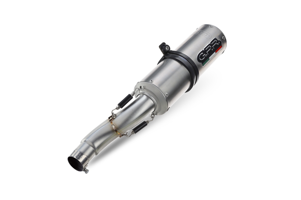 Escape compatible con Ducati 748 -S -SP -SPS -R -RS 1995-2002, M3 Titanium Natural, Escape semi-completo homologado,con par de terminales con db killer extraible 